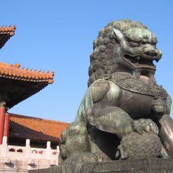 Chinese culture - lion statue in Beijing